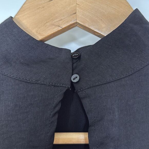 H&M Divided Black Long Sleeve Open Back Blouse Size 2 - Picture 6 of 8